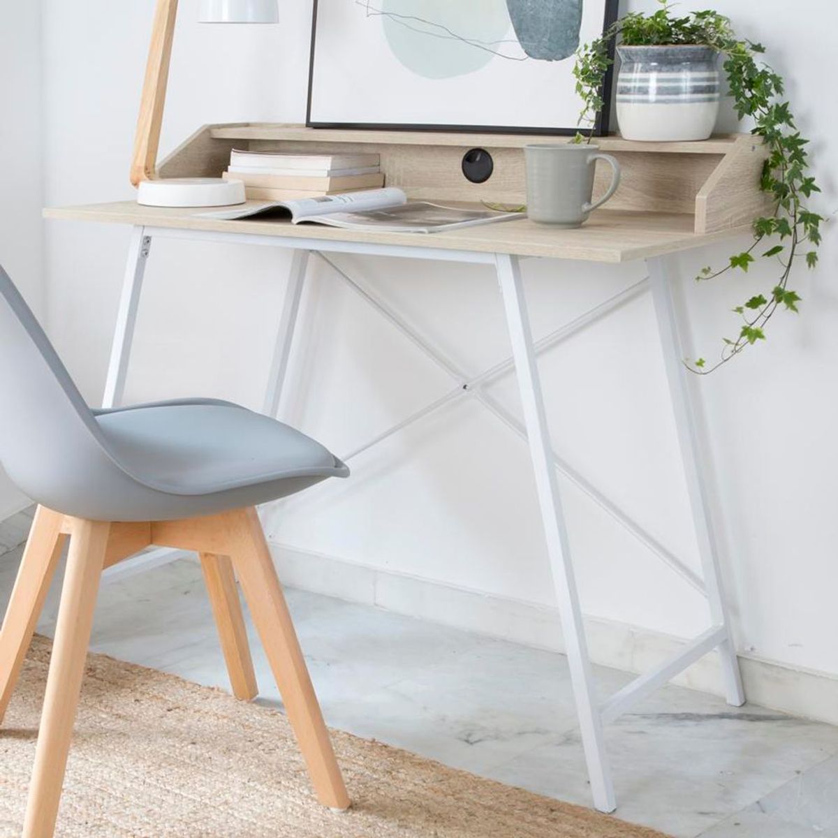 TU MESITA - Escritorio Moderno Taz Duna/Blanco TU MESITA