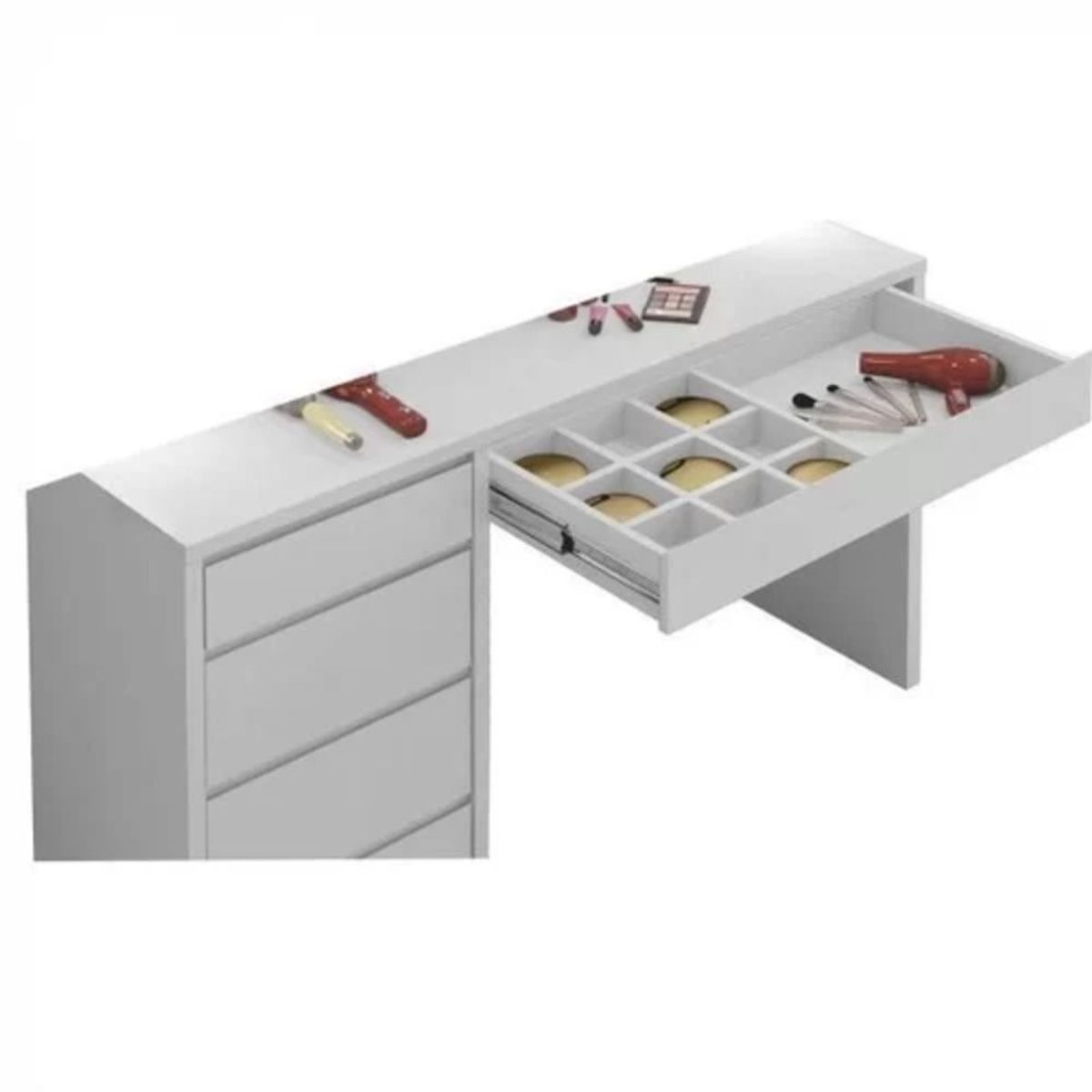 TU MESITA - Escritorio Moderno Julia Blanco 5 Cajones TU MESITA