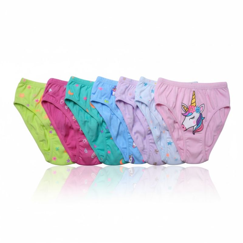 GENERICO - Trusas para Niñas c/est  Algodon Pyma  - 6 unidades