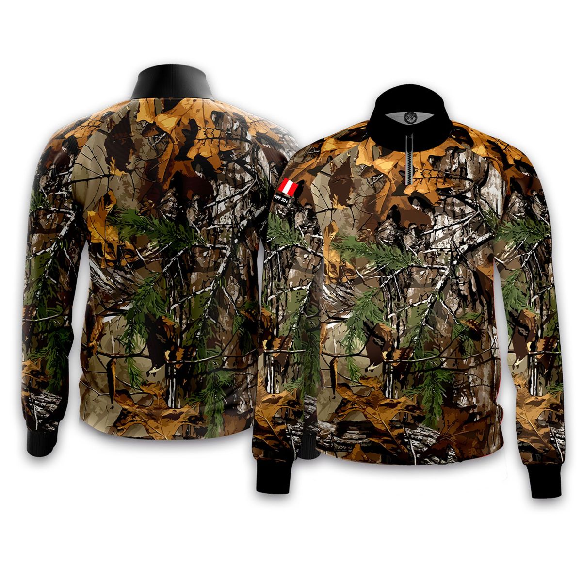 GENERICO - Polo UV Protección solar  CAMUFLADO CAZADOR