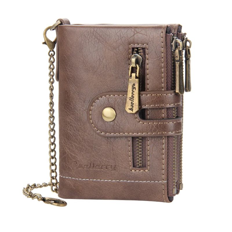 BAELLERRY - BILLETERA MONEDERO CON BROCHE CADENA CUERO HOMBRE BAELLERRY