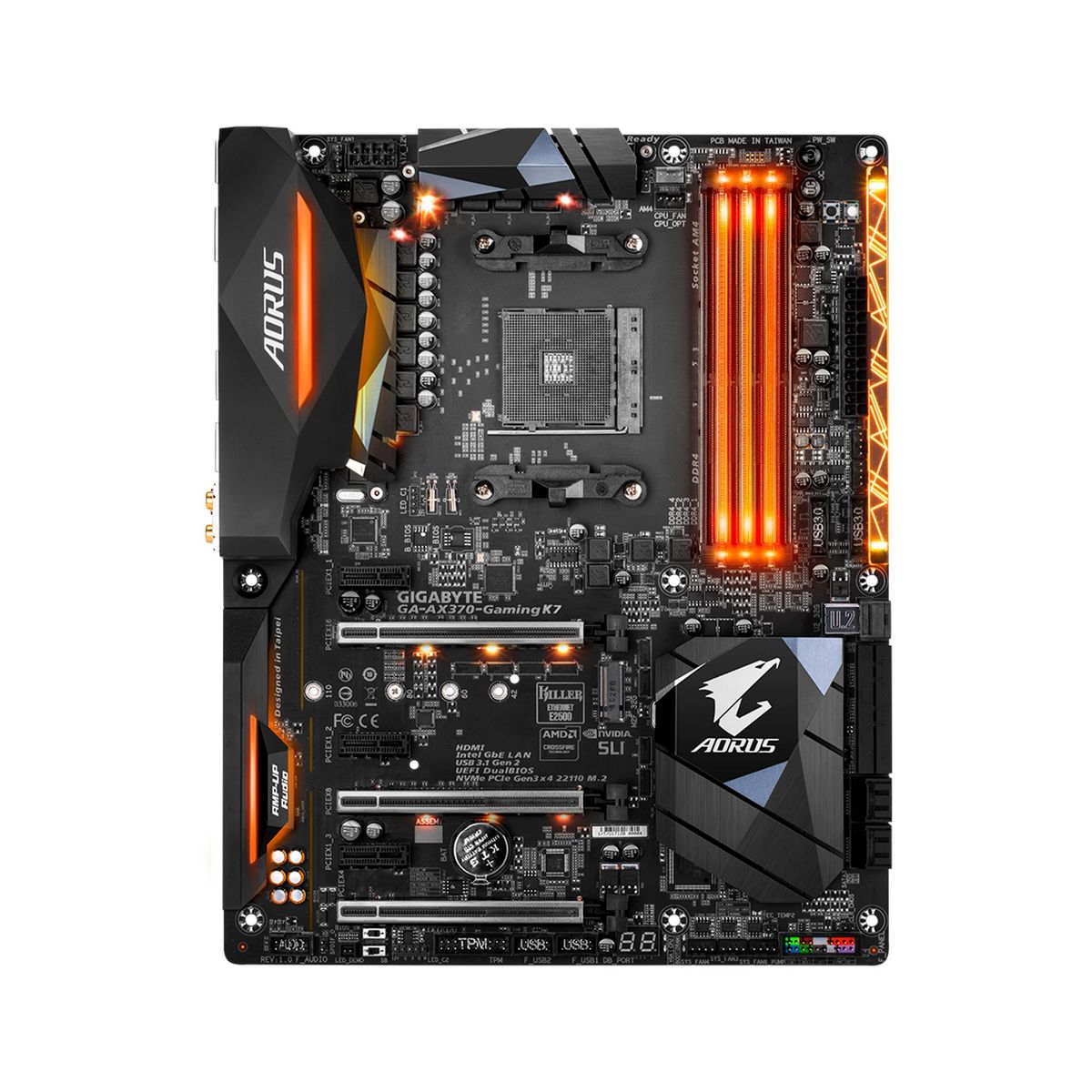 GIGABYTE - PLACA GIGABYTE GA-AX370-GAMING K7 AM4 AMD X370 P/N: GA-AX370-GAMING K7