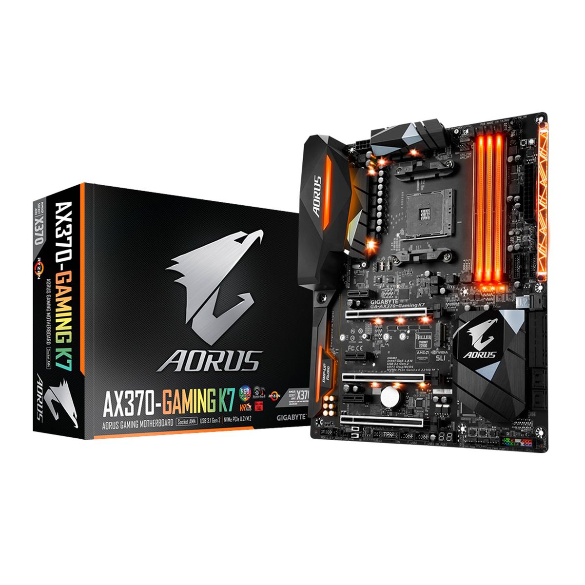 GIGABYTE - PLACA GIGABYTE GA-AX370-GAMING K7 AM4 AMD X370 P/N: GA-AX370-GAMING K7