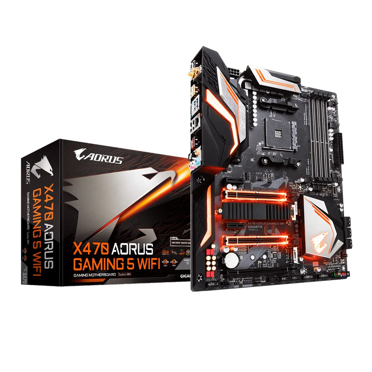 GIGABYTE - PLACA GIGABYTE X470 AORUS GAMING 5 WI-FI P/N: X470 AORUS GAMING 5 WIFI