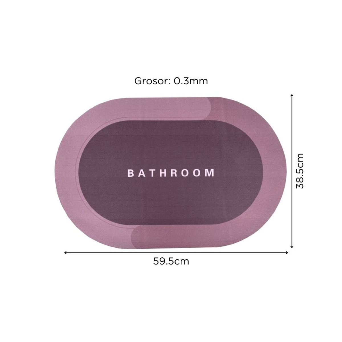 MINARI - Alfombra Antideslizante Absorbente para Piso Tapete de Baño RJB1