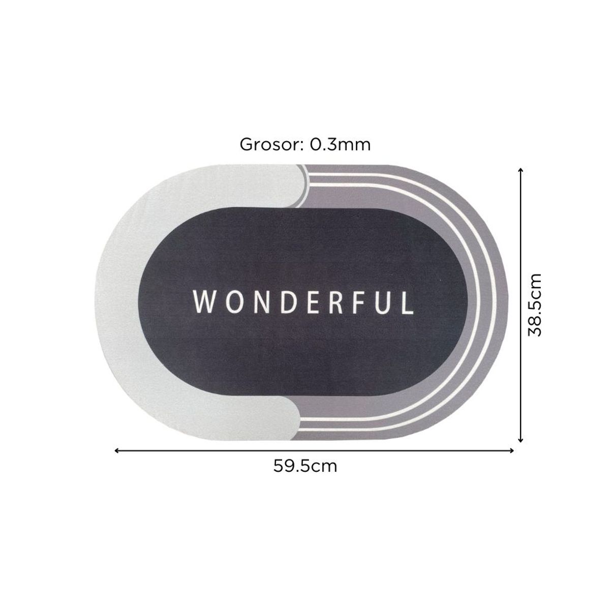 MINARI - Alfombra Antideslizante Absorbente para Piso Tapete de Baño NW2