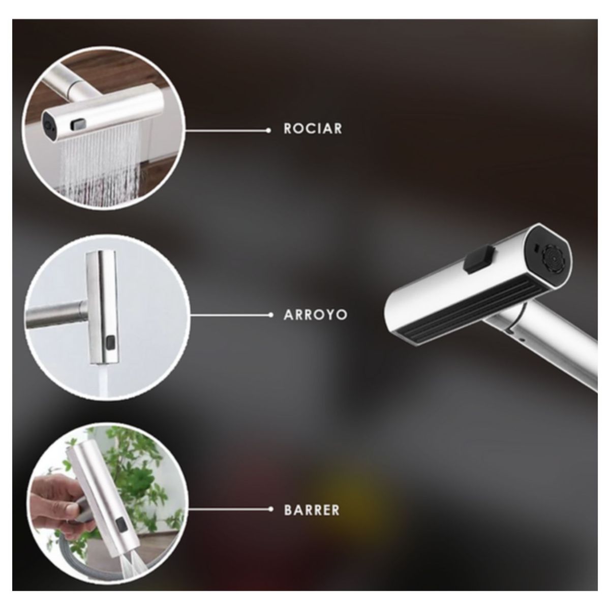 GENERICO - Mezcladora de cocina de LujoMC0108900 Acero Inoxidable