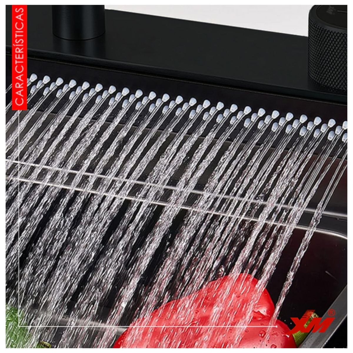 GENERICO - Mezcladora de cocina Negro MC304-0901 Acero Inoxidable