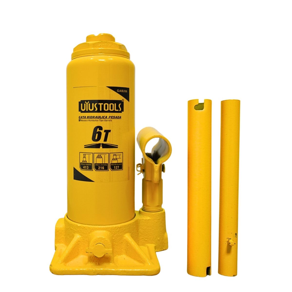 UYUSTOOLS - Gata hidráulico tipo  botella  6 Toneladas, UYUSTOOLS