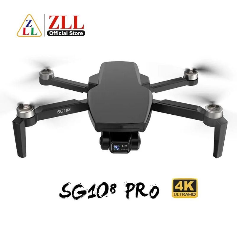 MN ELECTRONICS - Drone ZLL SG108 PRO Dual Cámara 4K GPS 5G WiFi 2 Ejes + 2 Baterías