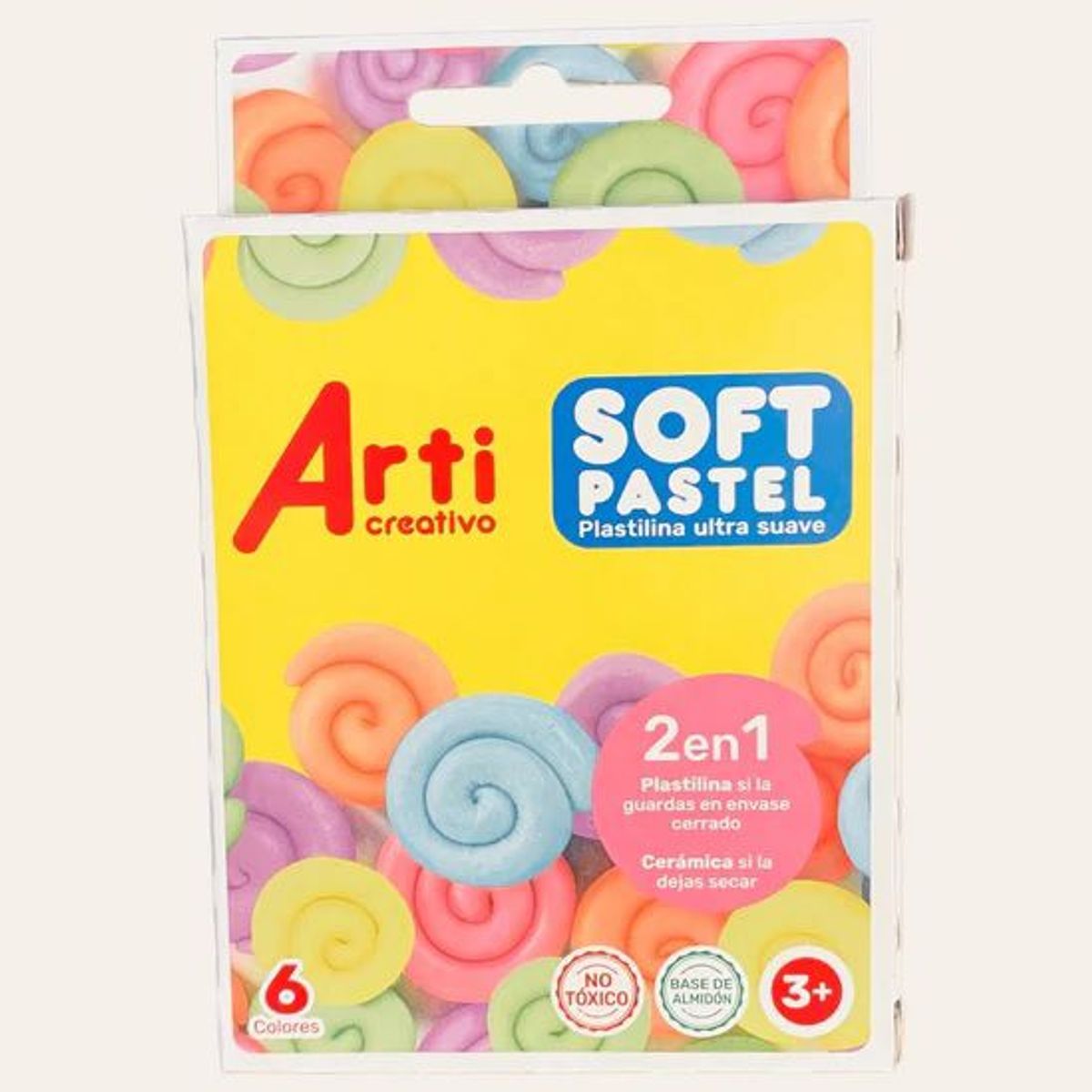 GENERICO - 6 Plastelina Soft Pastel Arti Creativo