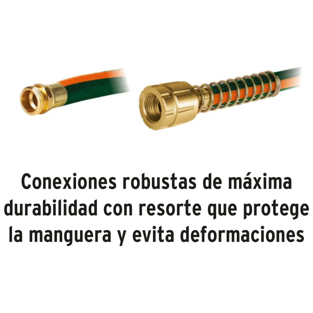 Truper - Manguera de riego 5/8" reforzada 3 capas 15 m conexiones de metal