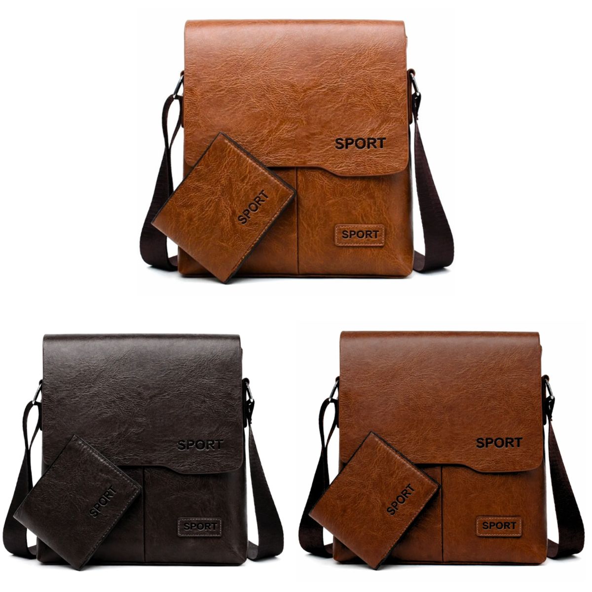 INSPIRA MARKET - Morral Bolso Bandolera con Billetera de Cuero PU