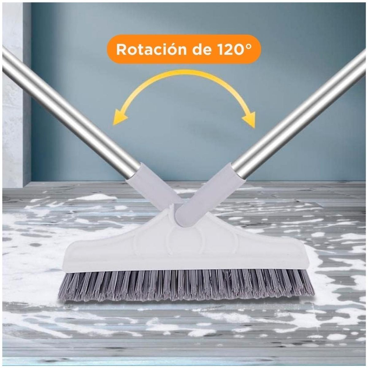 MINARI - Escoba Cepillo de Limpieza Secador 2en1 Rotación 120° PL C16