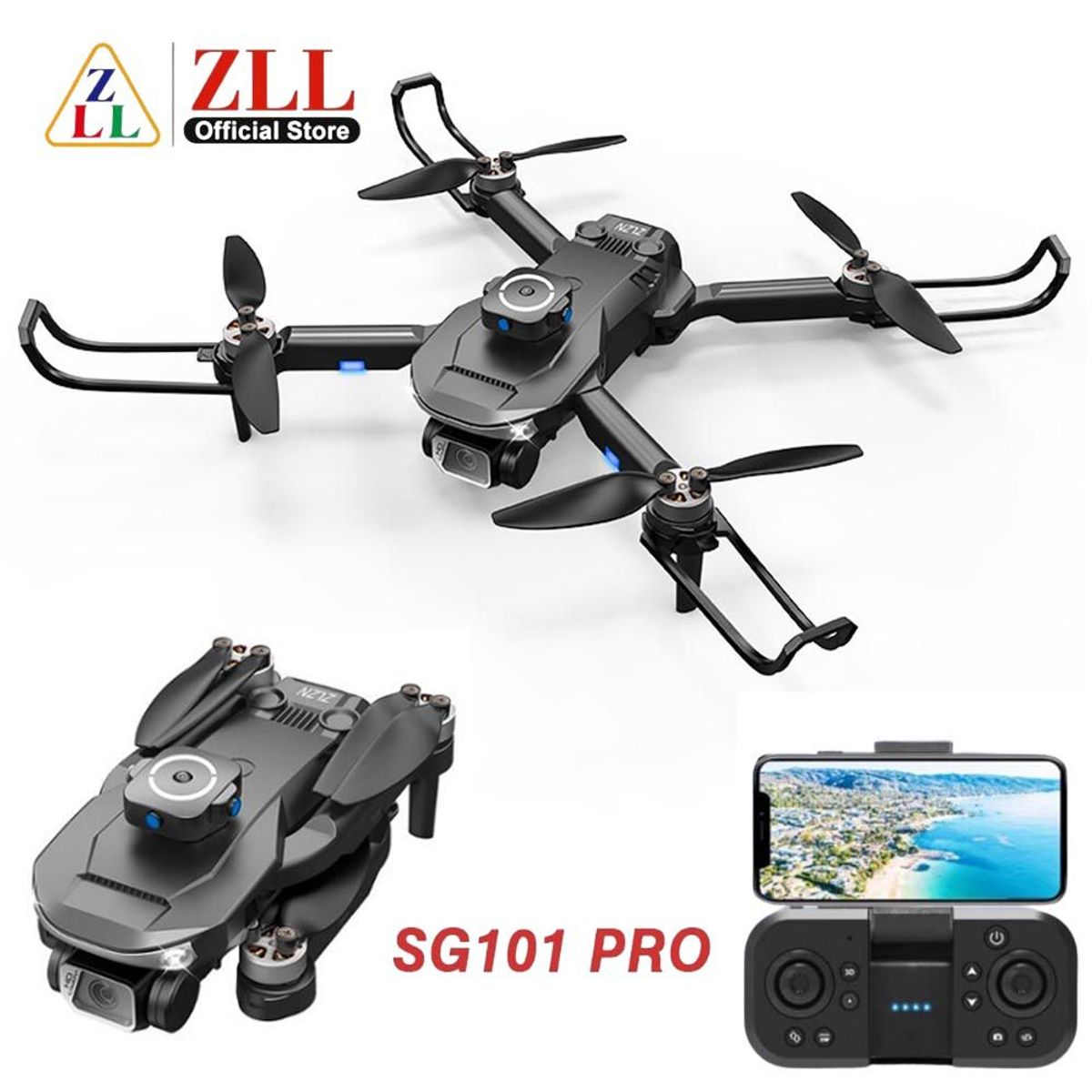 MN ELECTRONICS - Drone ZLL SG101 Pro Plegable 4K UltraHD Indoor 24Ghz 2 Baterías.