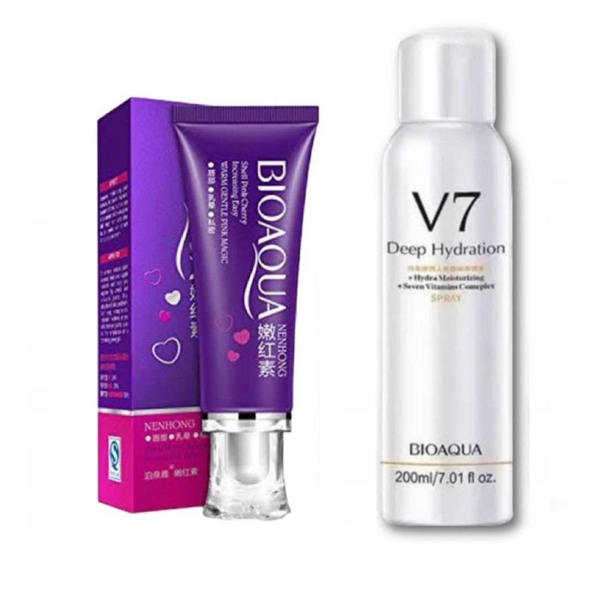 BIOAQUA - Crema Blanqueadora Corporal + Spray Aclarante de Cuerpo V7 - Bioaqua_123