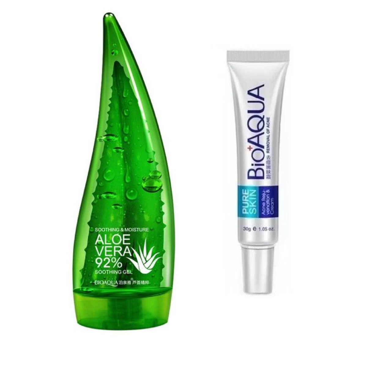 BIOAQUA - Crema Corporal Aloe Vera + Crema Crema Anti-Acné - Bioaqua_123