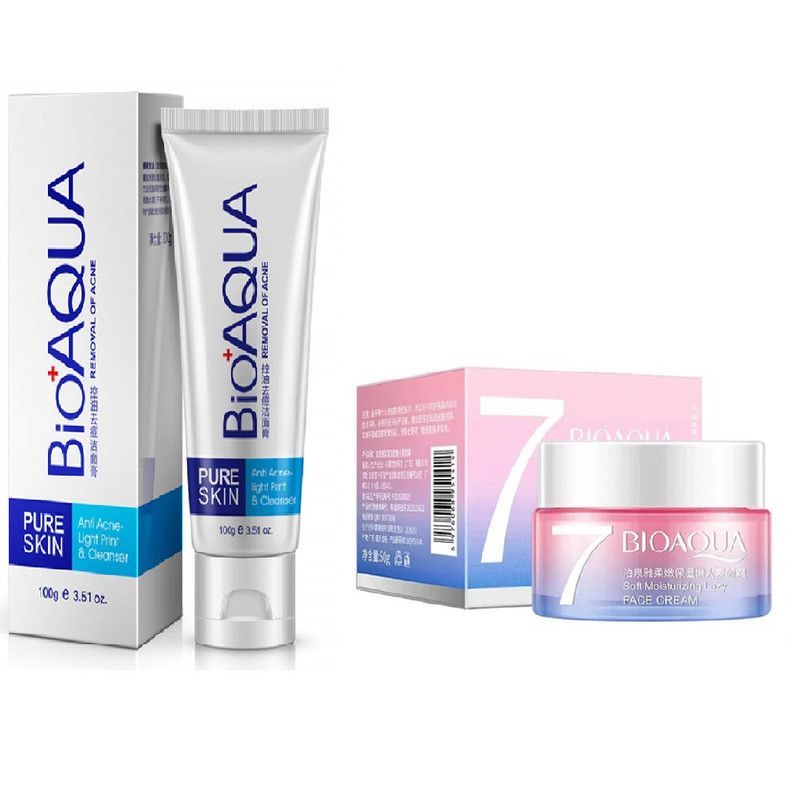 BIOAQUA - Gel Limpiador Anti-Acné + Crema Hidratante V7 - Bioaqua_123