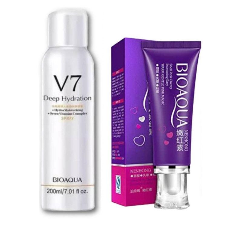 BIOAQUA - Spray Aclarante de Cuerpo V7 + Crema Blanqueadora Corporal - Bioaqua_123