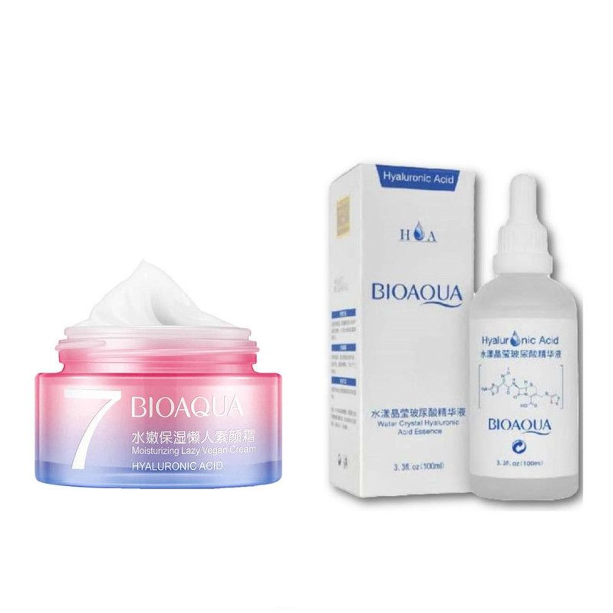 BIOAQUA - Crema Hidratante V7 + Serum Acido Hialuronico 100 ml - Bioaqua_123