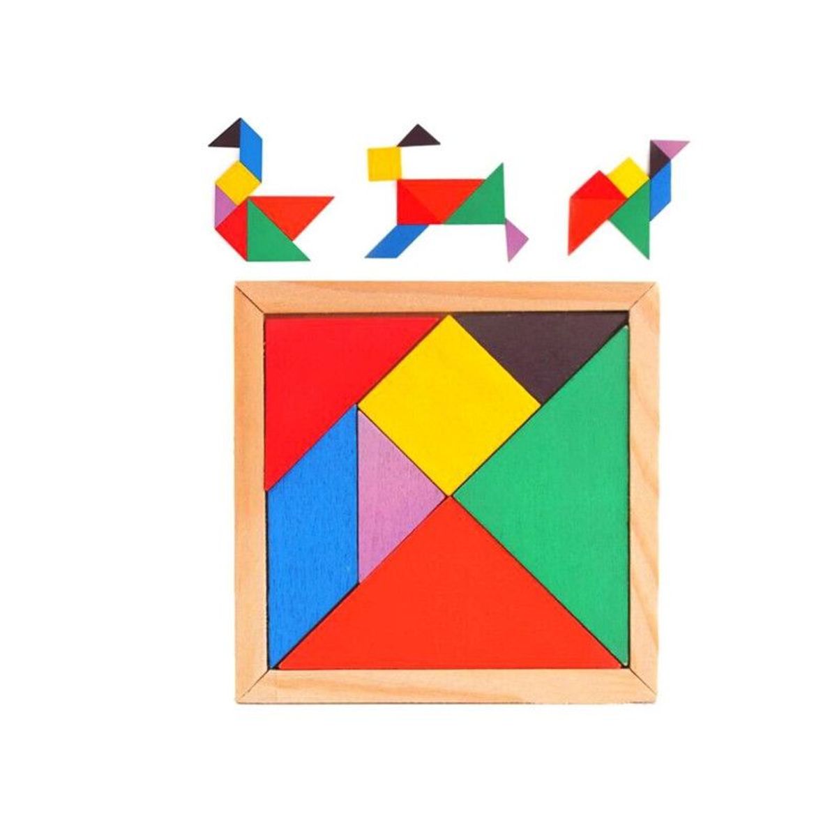GENERICO - Juego Didáctico de Madera Tangram Grande para niños