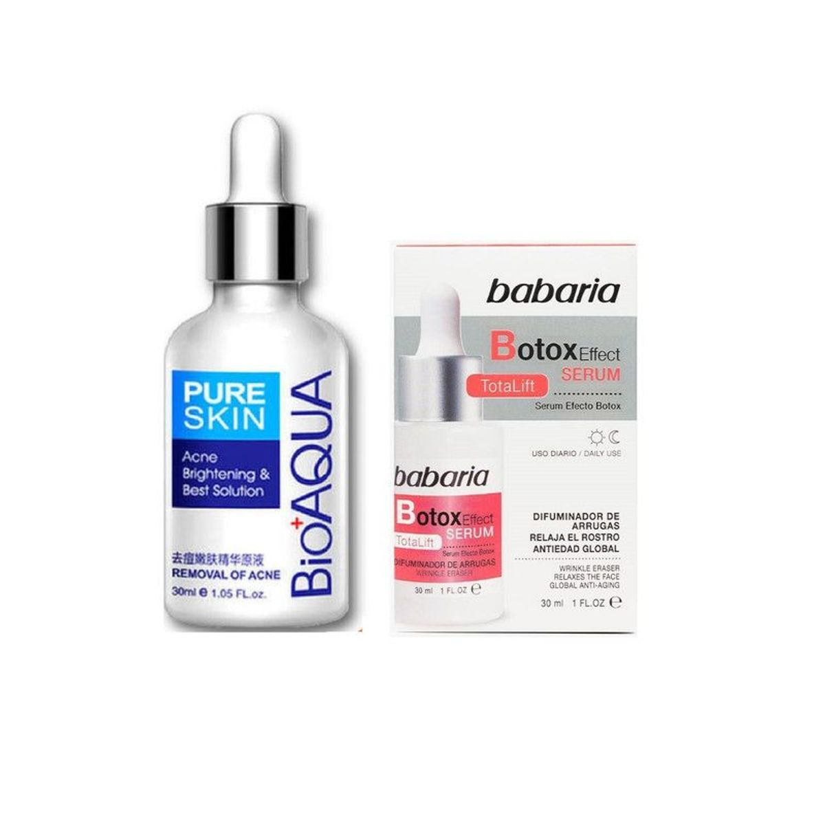 BIOAQUA - Serum aclarante Anti Acné - Bioaqua + Serum Facial Botox Effect - Babaria_123