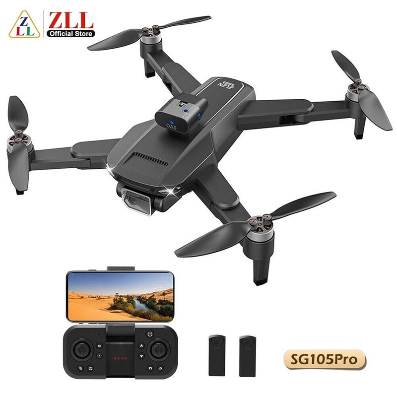 MN ELECTRONICS - Drone ZLL SG105 Pro Plegable Cámara 4K UltraHD 2 Baterías
