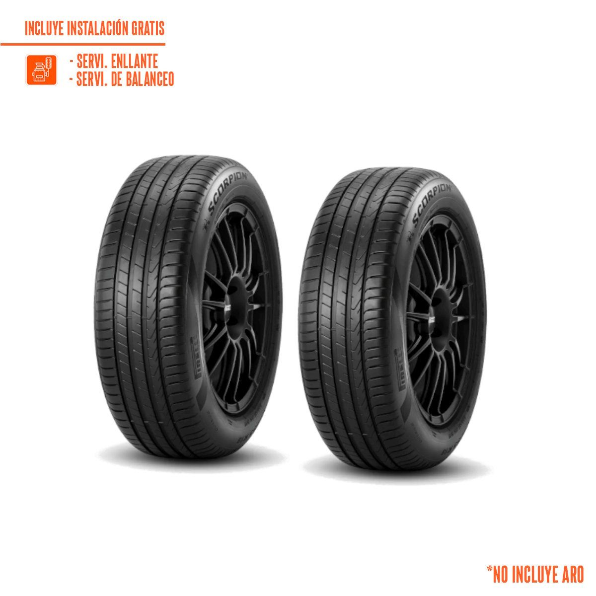 PIRELLI - Pack de 2 Llantas 205/55R17 PIRELLI SCORPION 91V