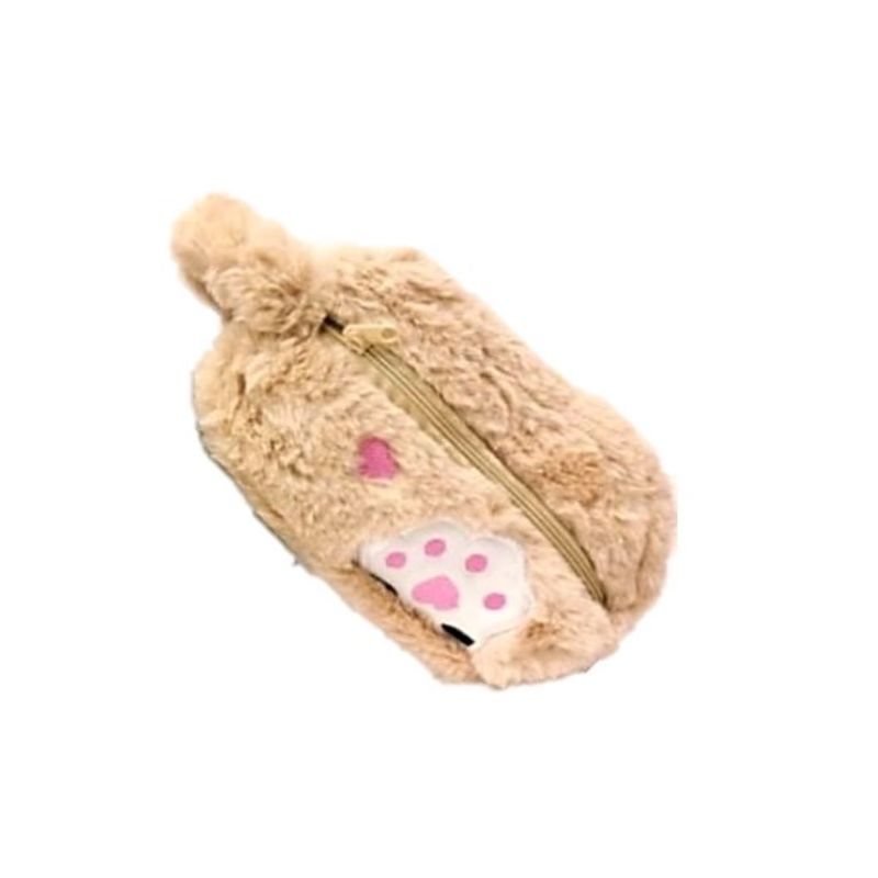 GENERICO - CARTUCHERA  DOBLE COMPARTIMENTO GARRITA FELPA - BEIGE