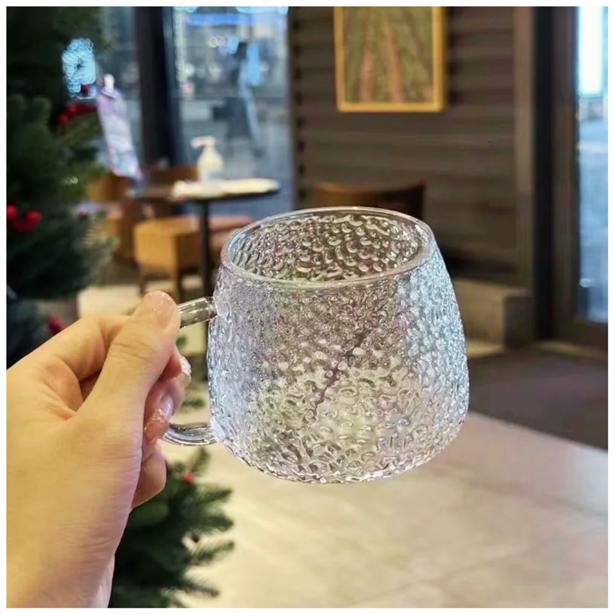 INSPIRA MARKET - Taza de vidrio con diseño oso