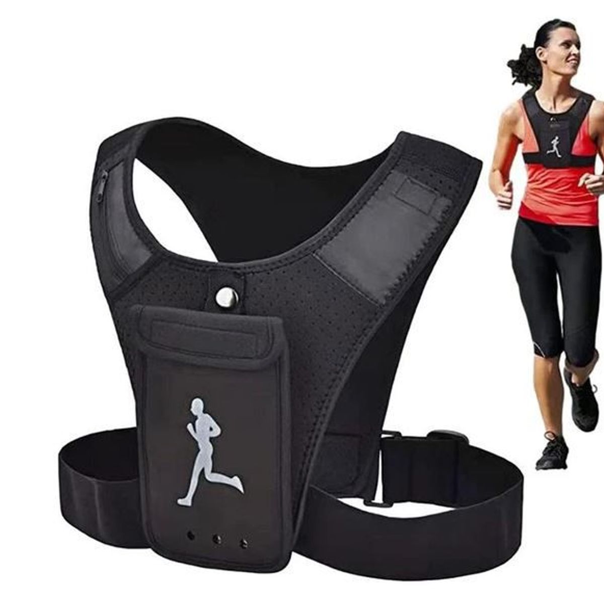 GENERICO - Chaleco ligero con soporte para teléfono para hombre y mujer