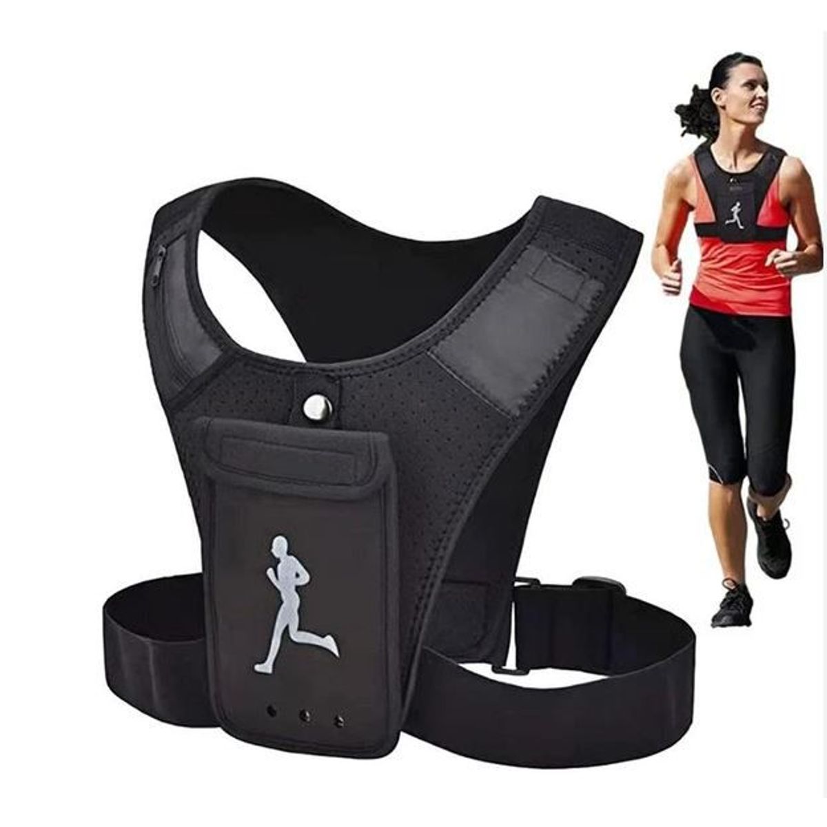 GENERICO - Chaleco ligero con soporte para teléfono para hombre y mujer