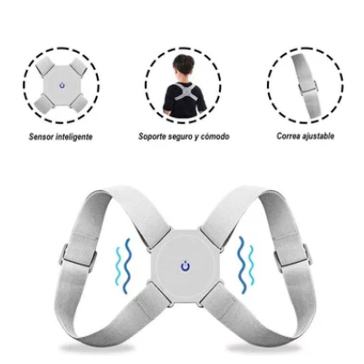 GENERICO - Corrector Postura Espalda Hombros Lumbar Chaleco Unisex