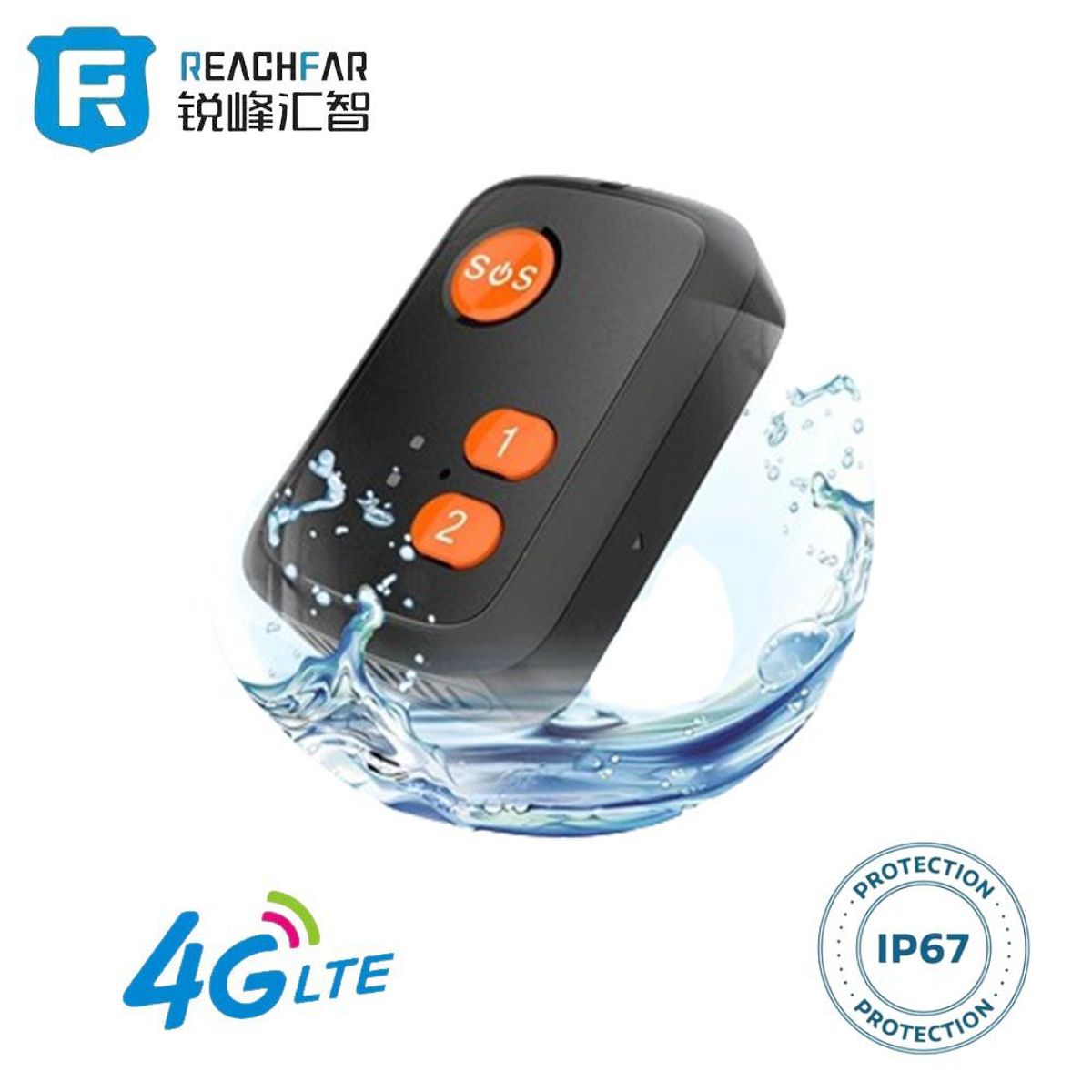 REACHFAR - Mini GPS Reachfar 4G RF-V51 Localizador personas microfono SOS APP