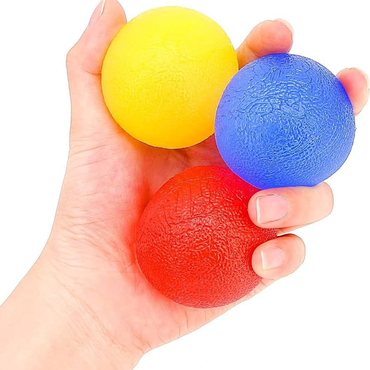 GENERICO - SET DE TRES PELOTAS ANTIESTRES PARA TERAPIA FISICA