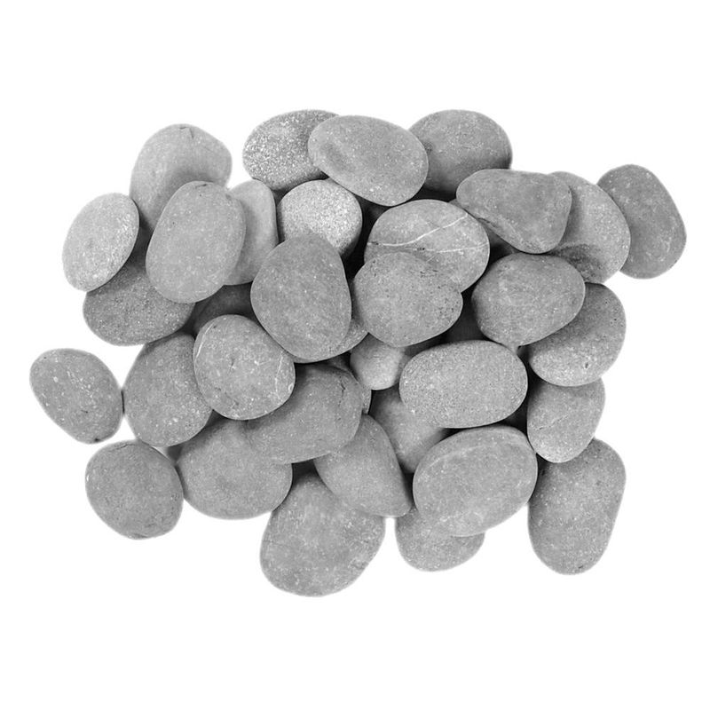 GENERICO - PIEDRA CANTO RODADO 1 PULGADAS GRIS BOLSA 5KG