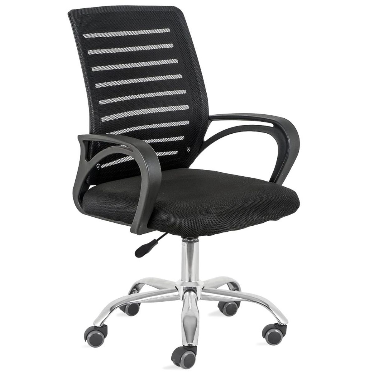 MINARI - Silla de Oficina Ergonómica con Respaldar Reforzable Negro LH3