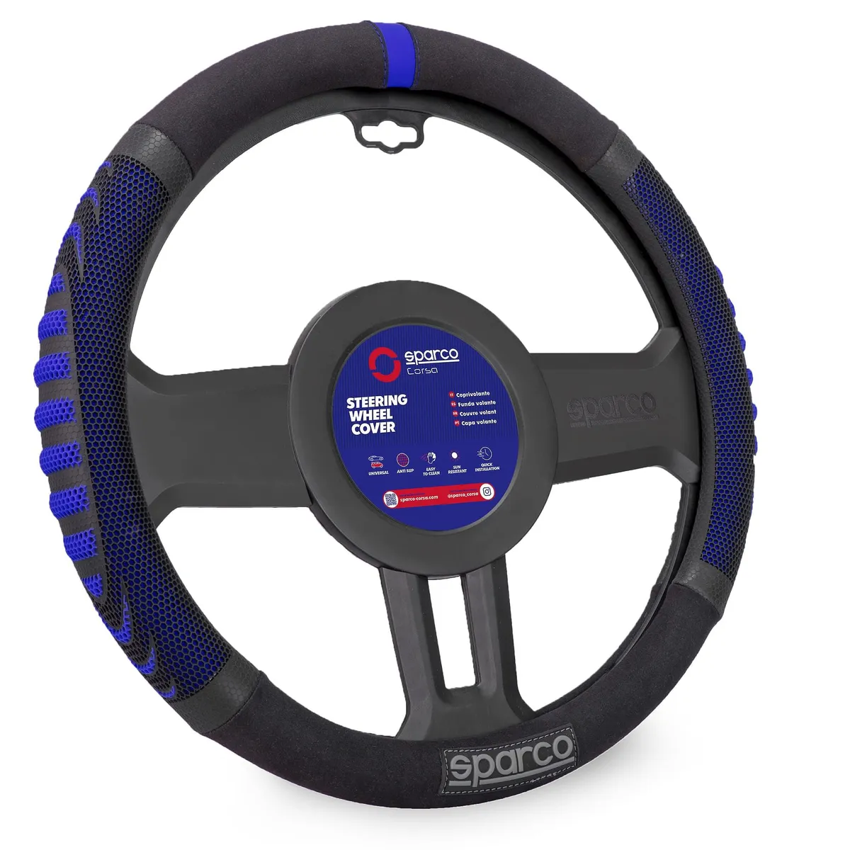 SPARCO - Forro De Timon Agrarre Comodo Sparco Premiun SPS137BL