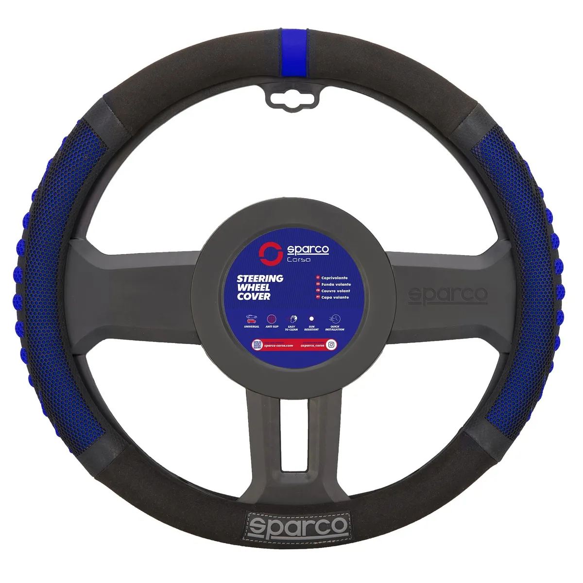SPARCO - Forro De Timon Agrarre Comodo Sparco Premiun SPS137BL