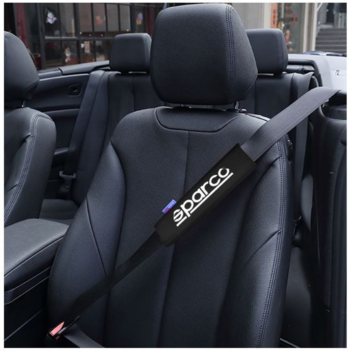 SPARCO - Kit Forro De Timon  Con Protector De Cinturon Sparco Premiun