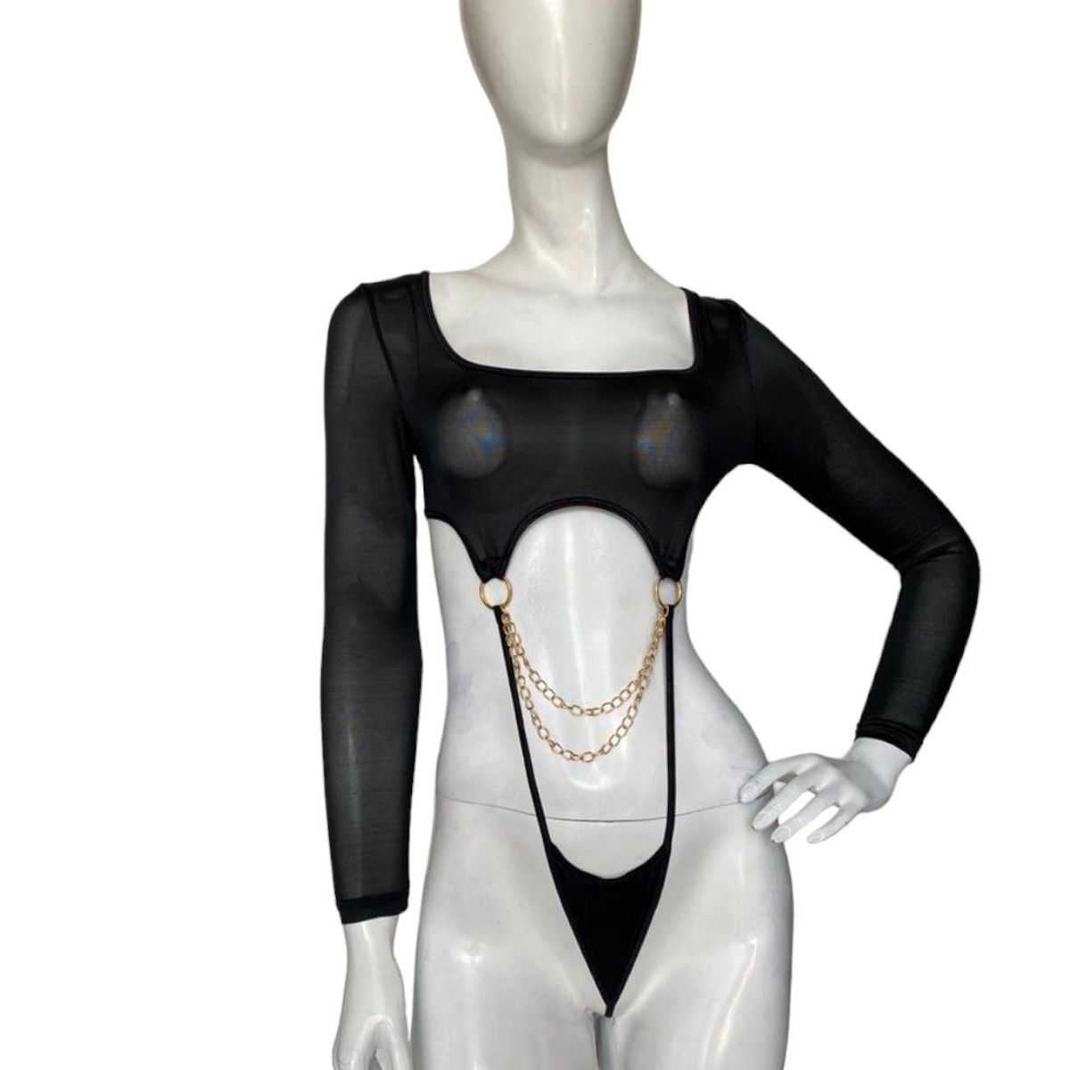 GENERICO - LENCERIA EXCLUSIVA Conjunto de Manga Larga con Detalle de Cadena