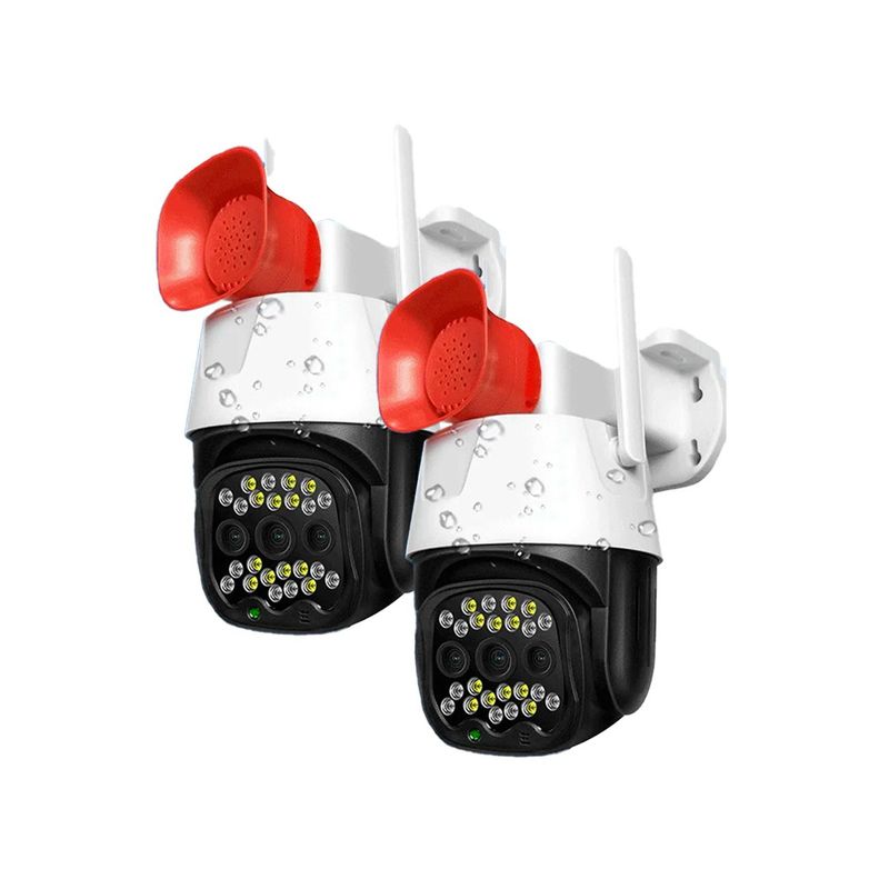 GENERICO - 2 unids Camara Ip  WIFI con alarma V380