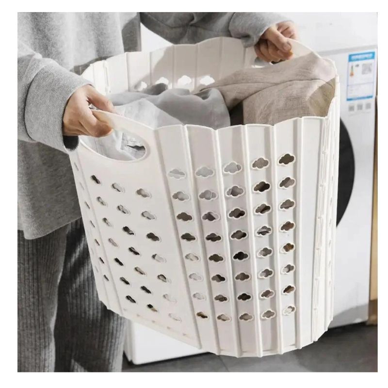 GENERICO - Cesta de ropa plegable BLANCO