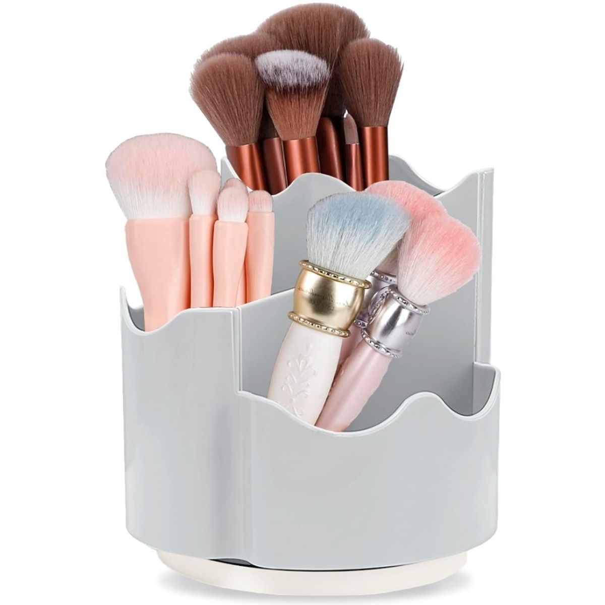 MINARI - Organizador de Maquillaje Cosméticos Porta Brochas Giratorio PL G18