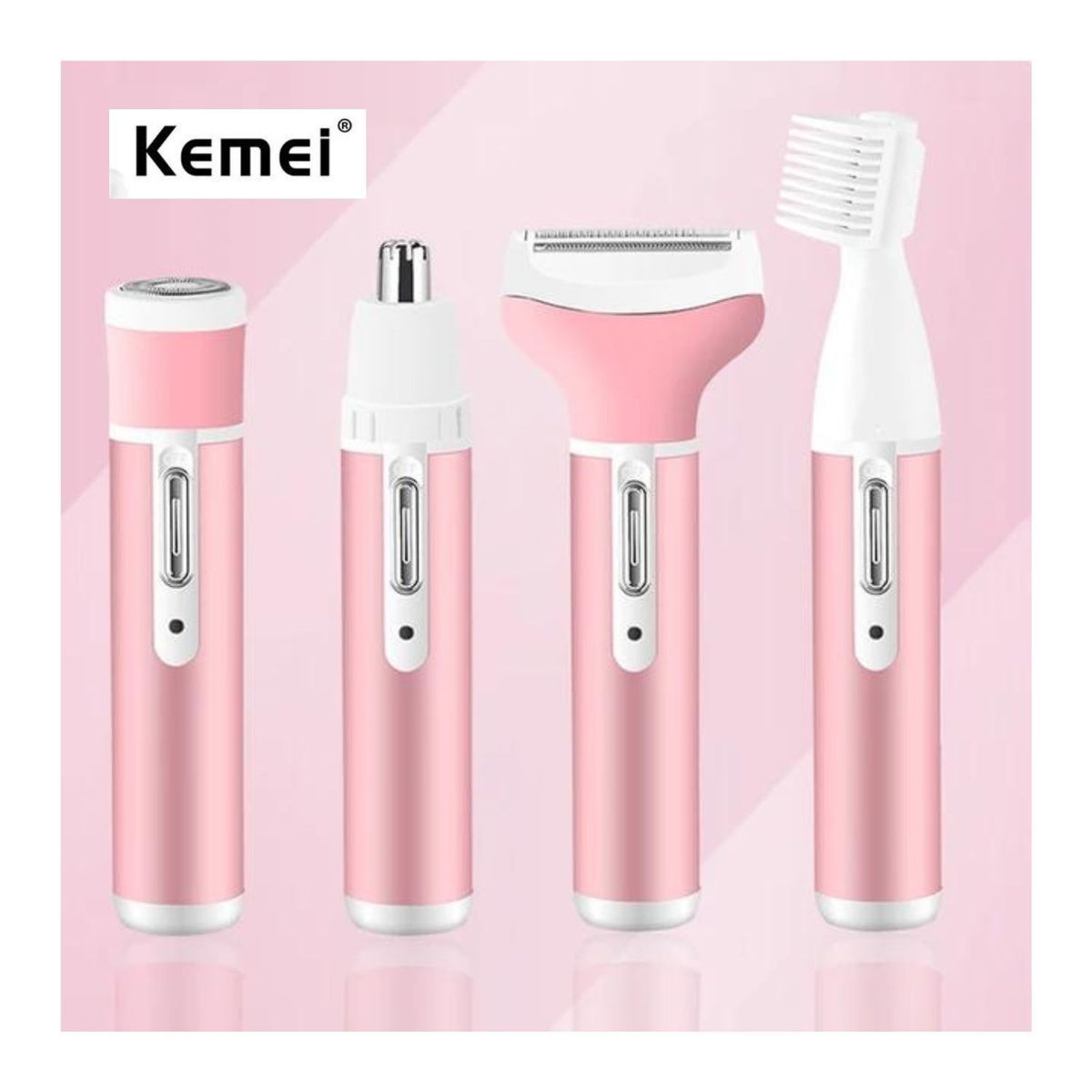 KEMEI - Depiladora Eléctrica Recargable  4en1 para Mujer