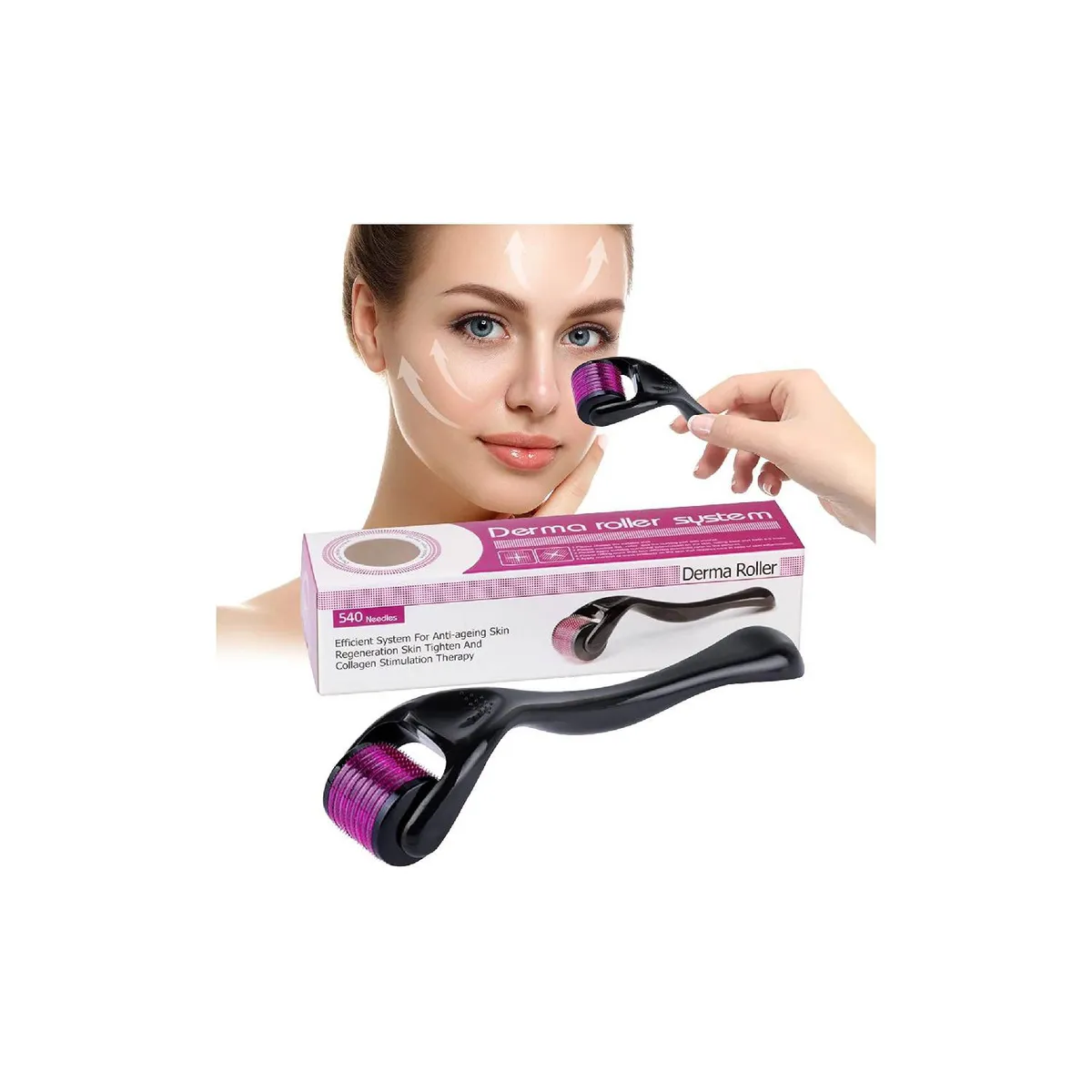 OEM - Derma Roller 0.5mm Rodillo de 540 Microagujas de Titanio