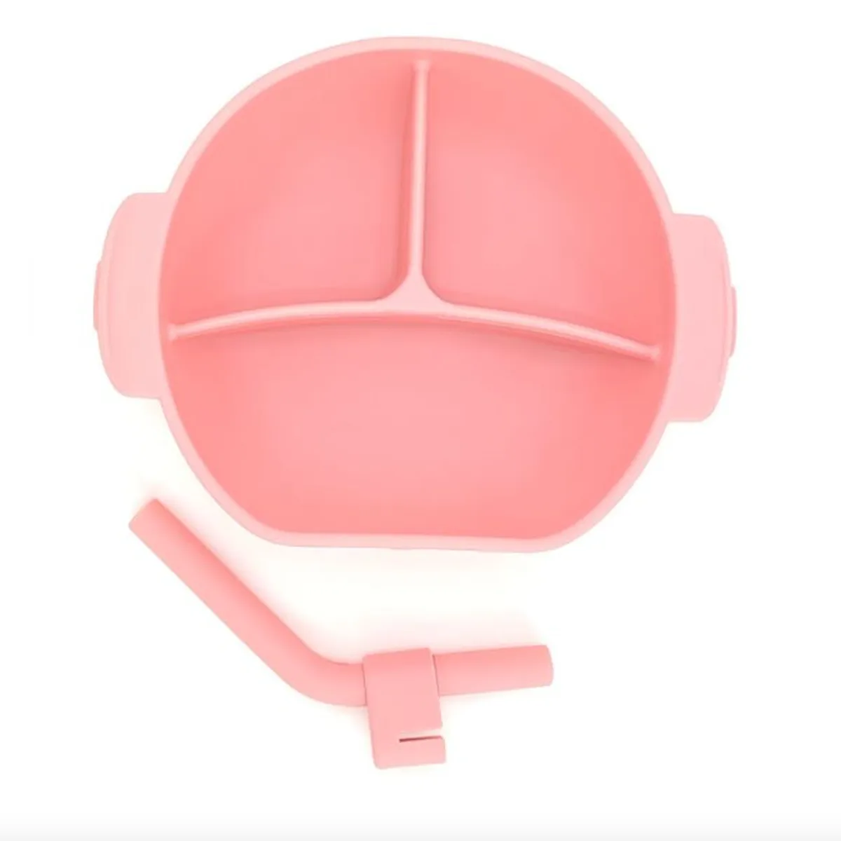 GENERICO - BOWL CUENCO 3 DIVISIONES CON TAPA Y SORBETE PARA NIÑOS