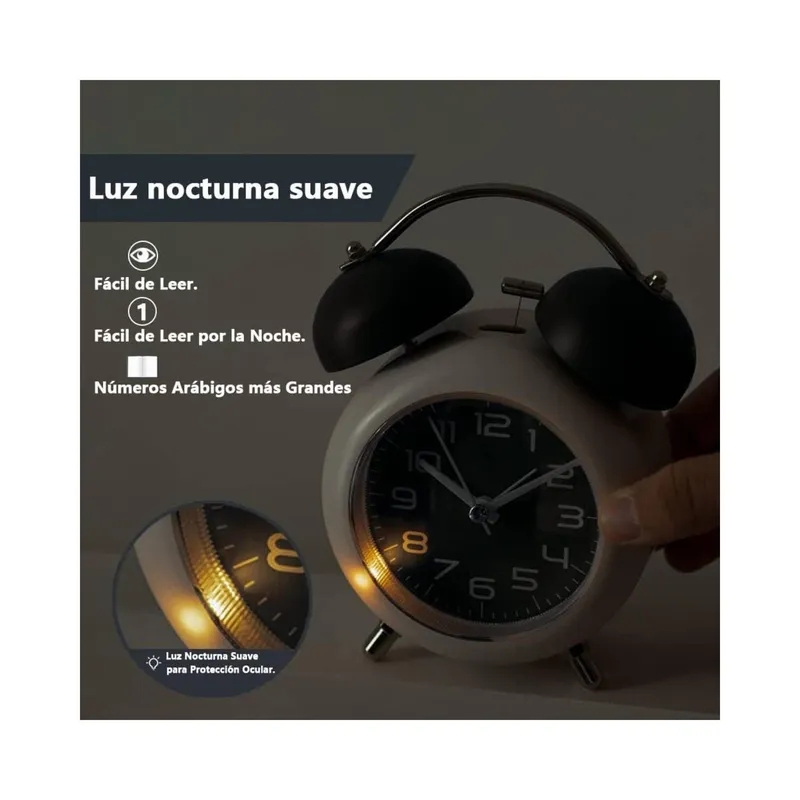 Reloj Despertador Modelo Campana Silencioso Sodimac Perú
