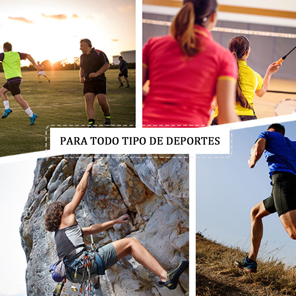 GENERICO - Medias Deportivas Antideslizantes Grip - Blanco