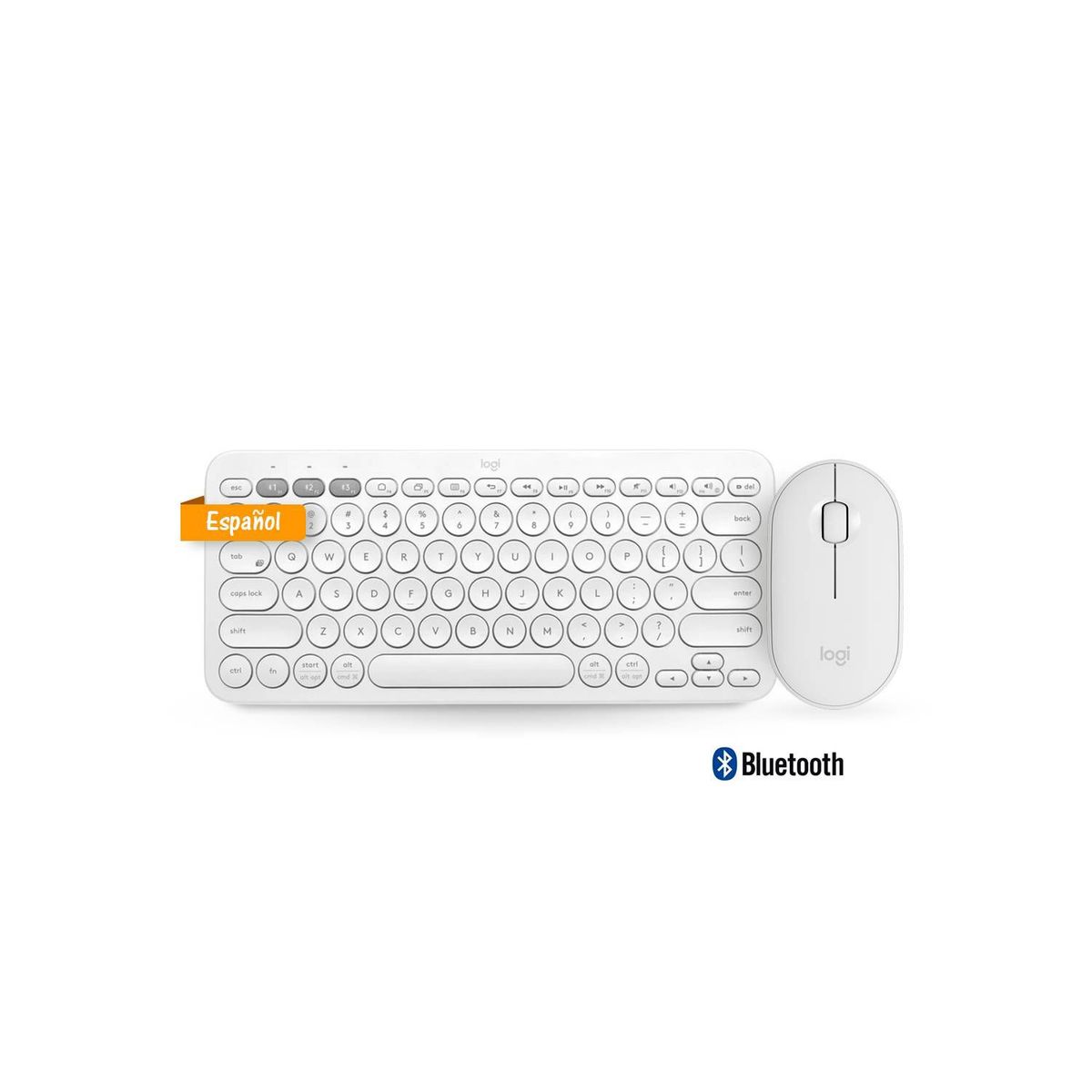 GENERICO - Combo Teclado k380 Mouse m350 Logitech bluetooth silencioso - BLANCO